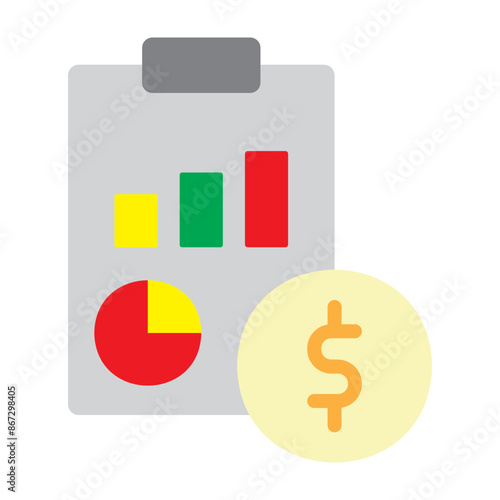 Report Vector Flat Icon Design