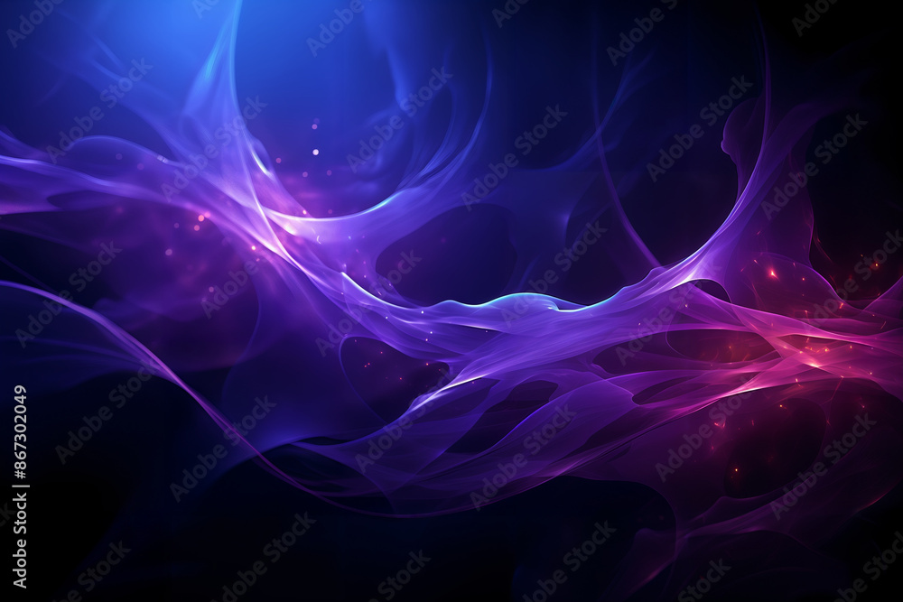 ASTRA: Moody Fractal Patterns in Purple and Blue ASTRA: Moody Fractal Patterns in Purple and Blue