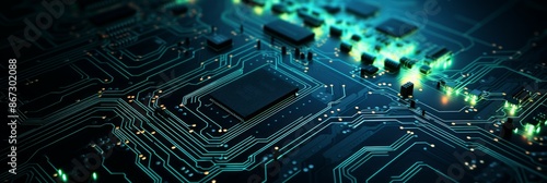 Circuit Board Material Structure Background - Generative AI