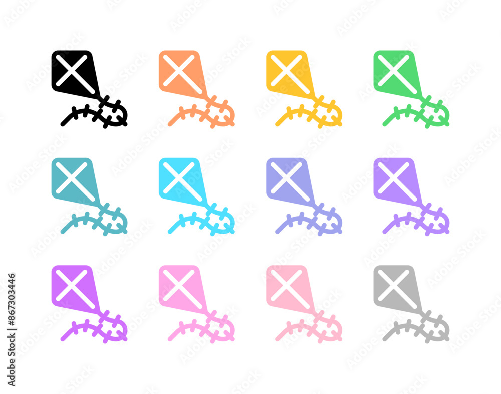 Editable flying kite vector icon. Part of a big icon set family. Perfect for web and app interfaces, presentations, infographics, etc Editable flying kite vector icon. Part of a big icon set family. Perfect for web and app interfaces, presentations, infographics, etc