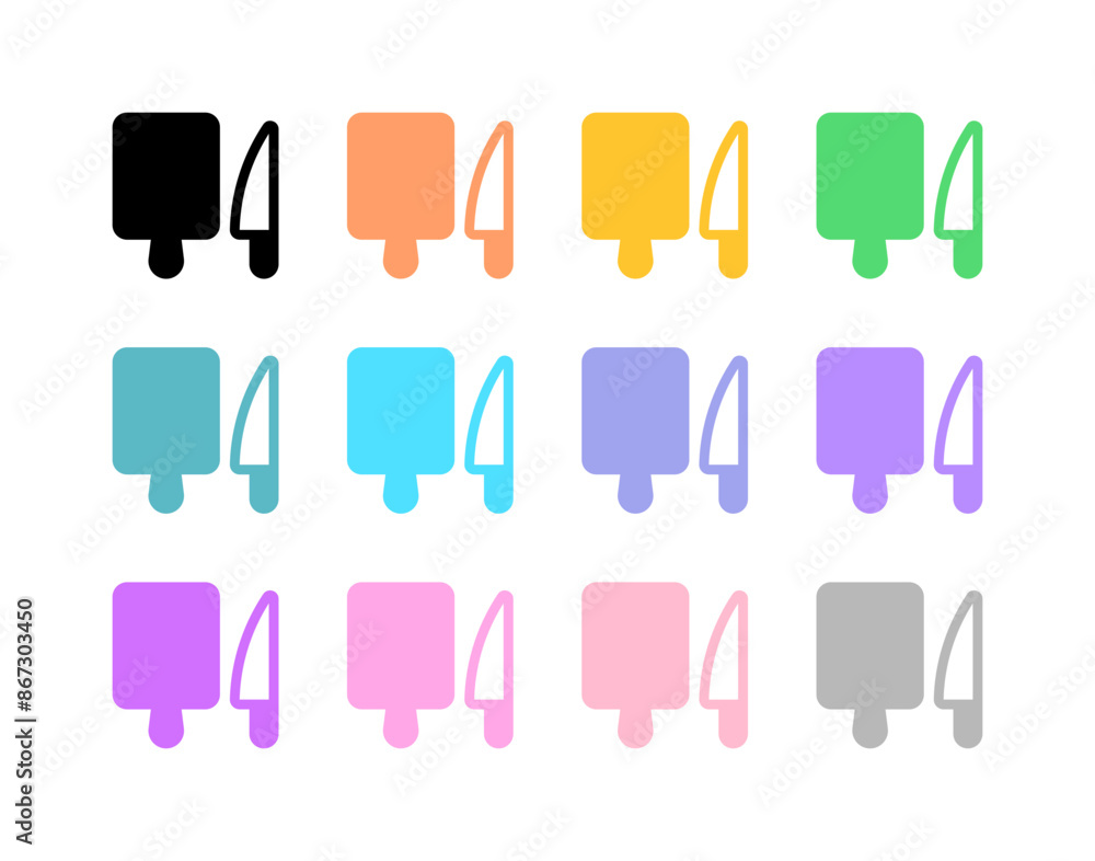 Editable knife, cutting mat vector icon. Part of a big icon set family. Perfect for web and app interfaces, presentations, infographics, etc Editable knife, cutting mat vector icon. Part of a big icon set family. Perfect for web and app interfaces, presentations, infographics, etc