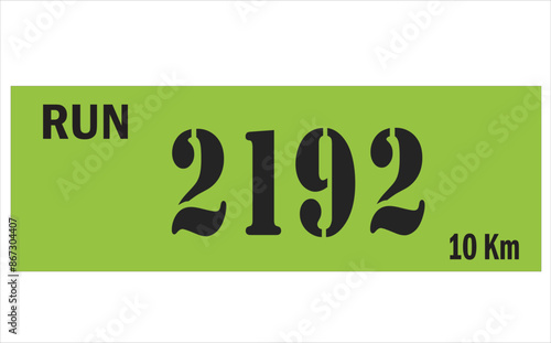 Bib number run race