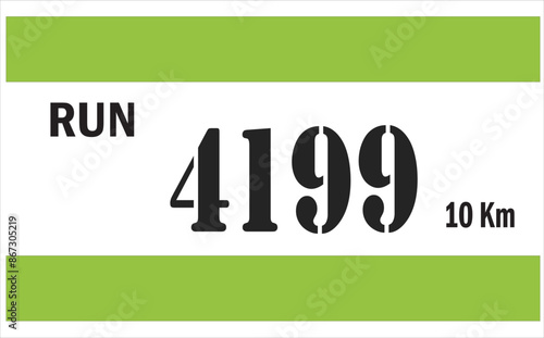 Bib number run race