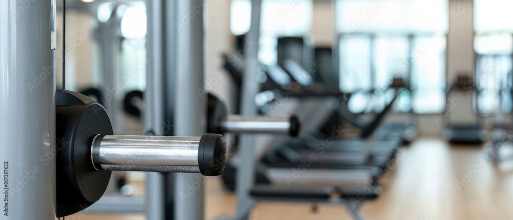 A hightech gymnasium with versatile equipment for fitness and sports training A hightech gymnasium with versatile equipment for fitness and sports training