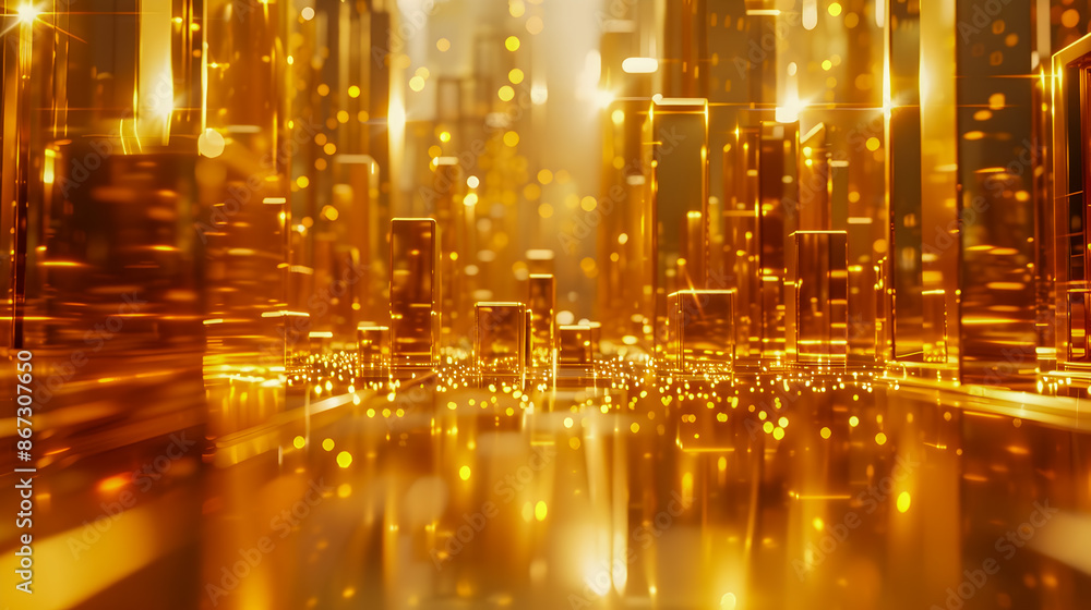 Lavish Golden Electronic Display with Minimalist Design and Geometric Detailing Lavish Golden Electronic Display with Minimalist Design and Geometric Detailing