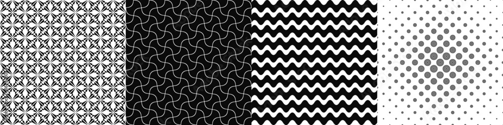 Black and white pattern collection Black and white pattern collection