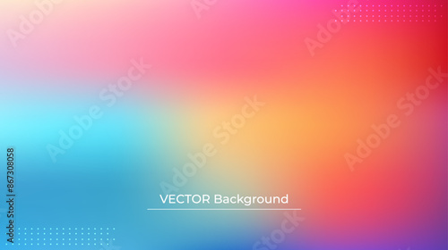 Smooth and blurry colorful gradient mesh background. Modern bright rainbow colors. Easy editable soft colored vector banner template. Premium quality