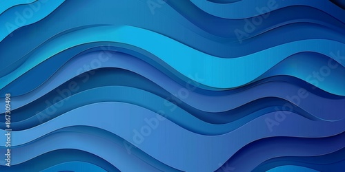Dynamic and visually captivating abstract blue wave pattern background with layered design elements photo