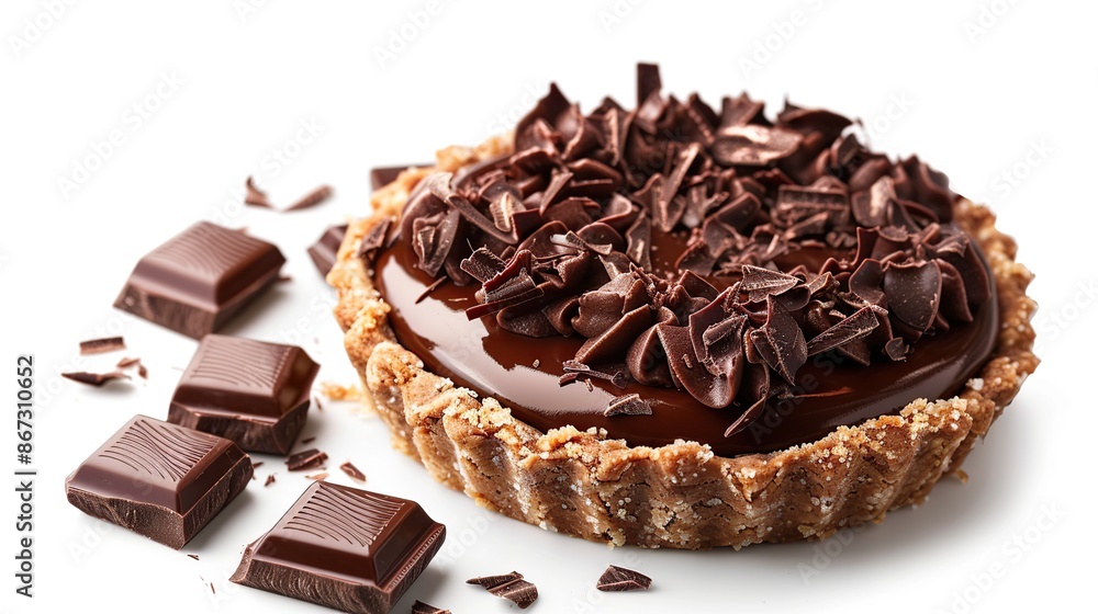 Chocolate Tart with Shavings, A Sweet Indulgence Chocolate Tart with Shavings, A Sweet Indulgence