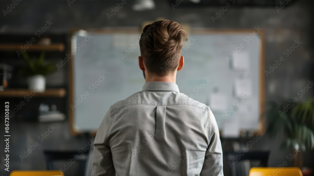 A visionary entrepreneur outlining a strategic plan to a room full of potential venture capital investors A visionary entrepreneur outlining a strategic plan to a room full of potential venture capital investors