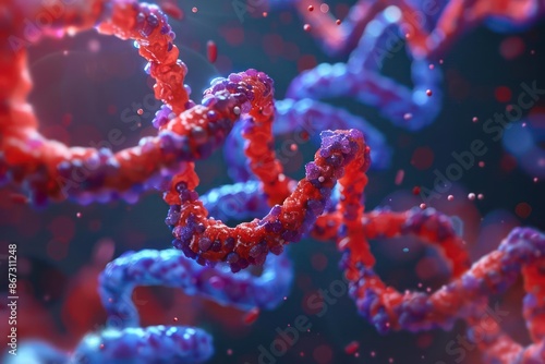 An artistic representation of CRISPR technology editing genes within a vibrant cell