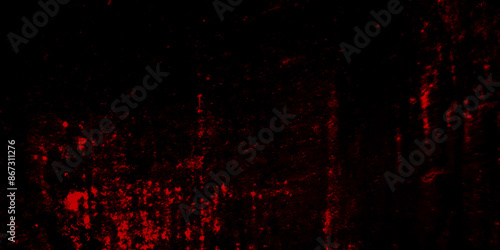 Abstract dark red and black texture of a grunge concrete wall with cracks and scratches background. distressed grunge concrete wall texture. abstract vintage of old surface texture background.