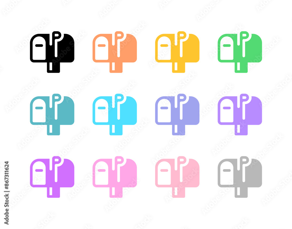 Fototapeta premium Editable mailbox vector icon. Property, real estate, construction, mortgage, interiors. Part of a big icon set family. Perfect for web and app interfaces, presentations, infographics, etc
