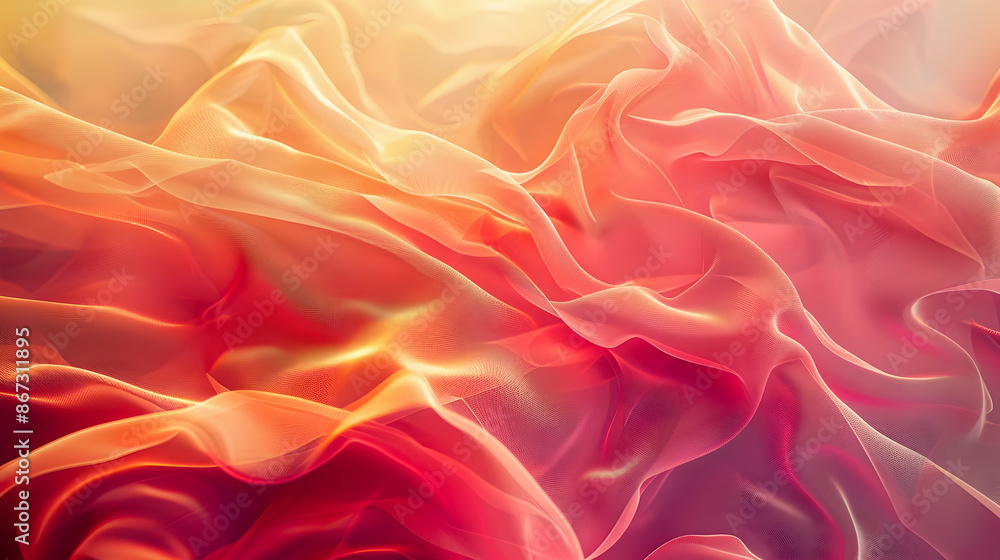 Obraz premium Soft Glowing Abstract Digital Backdrop with Layered Shapes and Gradients
