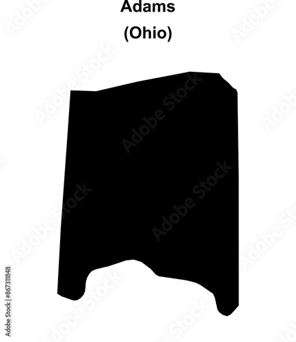 Adams County (Ohio) blank outline map
