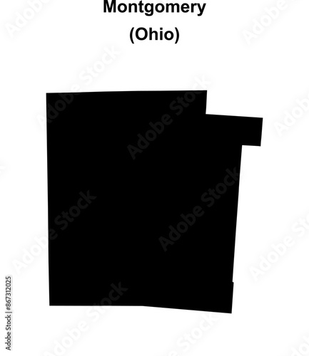 Montgomery County (Ohio) blank outline map