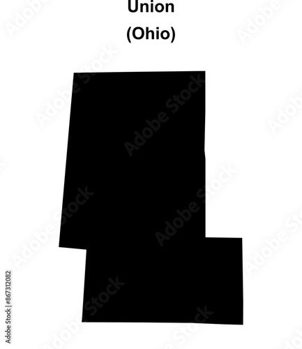 Union County (Ohio) blank outline map