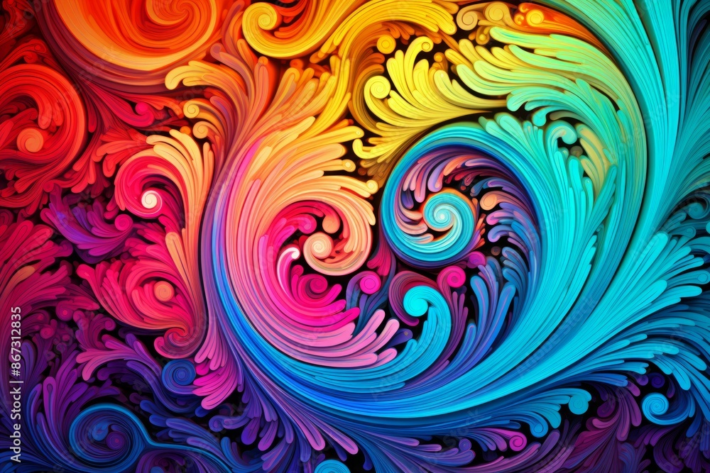 Paisley Material Structure Background - Generative AI Paisley Material Structure Background - Generative AI