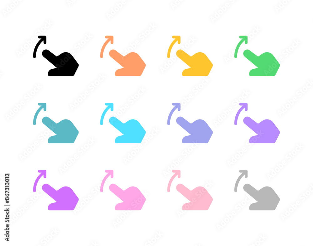 Editable one finger slide right vector icon. Part of a big icon set family. Perfect for web and app interfaces, presentations, infographics, etc Editable one finger slide right vector icon. Part of a big icon set family. Perfect for web and app interfaces, presentations, infographics, etc