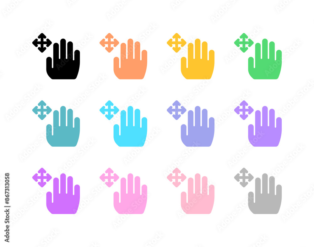 Editable hand move vector icon. Part of a big icon set family. Perfect for web and app interfaces, presentations, infographics, etc Editable hand move vector icon. Part of a big icon set family. Perfect for web and app interfaces, presentations, infographics, etc