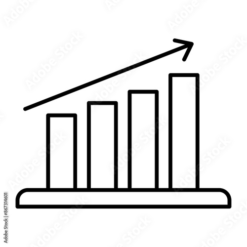 Growth icon. graph going up