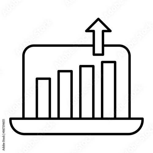 Growth icon. graph going up