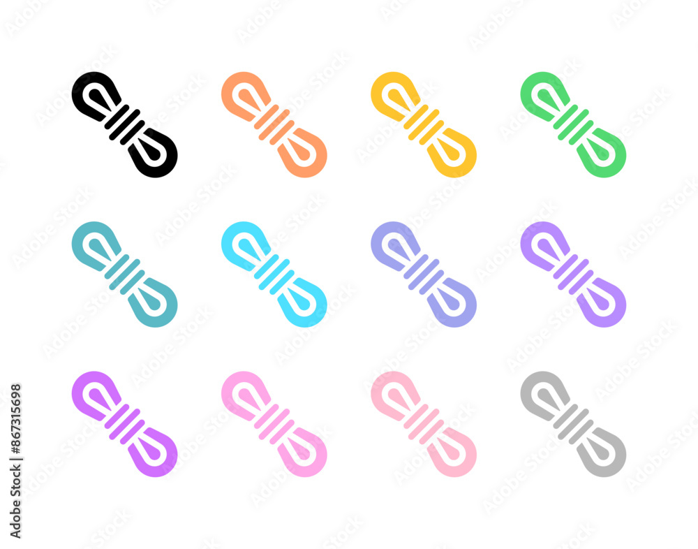 Editable rope, carabiner vector icon. Part of a big icon set family. Perfect for web and app interfaces, presentations, infographics, etc Editable rope, carabiner vector icon. Part of a big icon set family. Perfect for web and app interfaces, presentations, infographics, etc