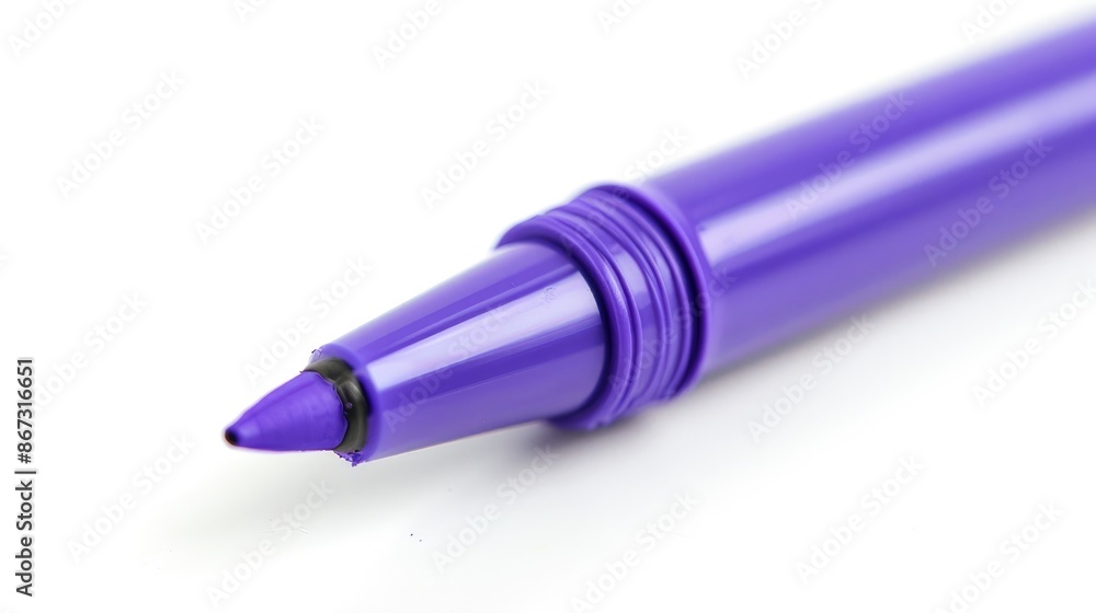 Vibrant violet marker on white background for kids and office use Vibrant violet marker on white background for kids and office use