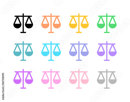 Editable balance scale, law, justice vector icon. Part of a big icon set family. Perfect for web and app interfaces, presentations, infographics, etc