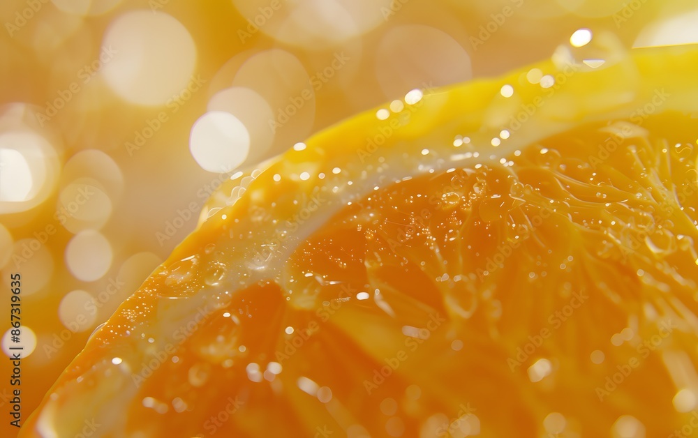 Closed-up Shoot of Fresh Juicy Orange Slice Closed-up Shoot of Fresh Juicy Orange Slice