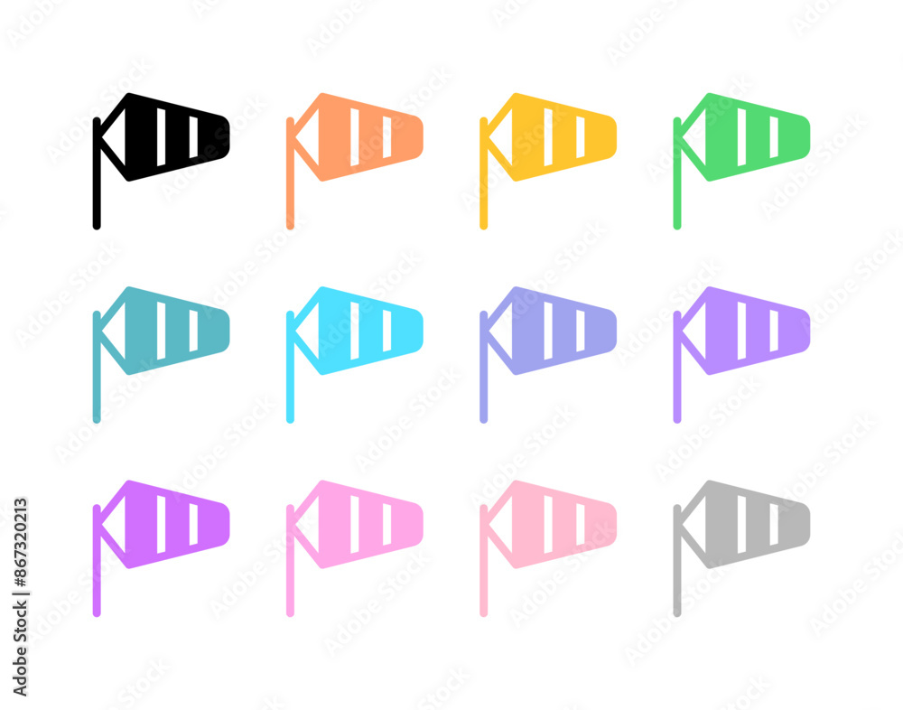 Editable windsock vector icon. Part of a big icon set family. Perfect for web and app interfaces, presentations, infographics, etc Editable windsock vector icon. Part of a big icon set family. Perfect for web and app interfaces, presentations, infographics, etc
