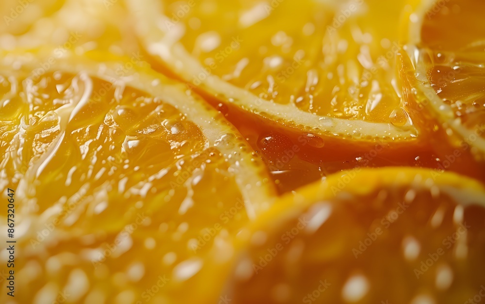 Closed-up Shoot of Fresh Juicy Orange Slice Closed-up Shoot of Fresh Juicy Orange Slice