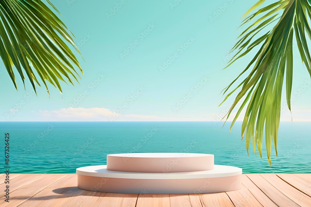 Fototapeta premium beach with palm trees