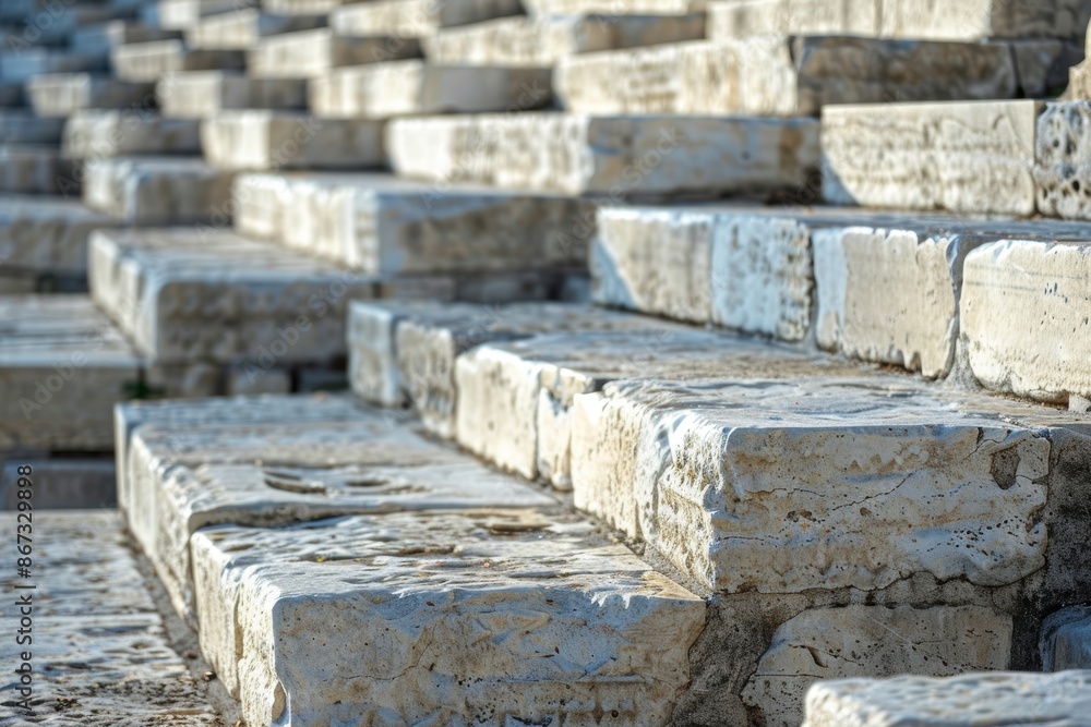 close-up of a historic theater in Plovdiv, Bulgaria