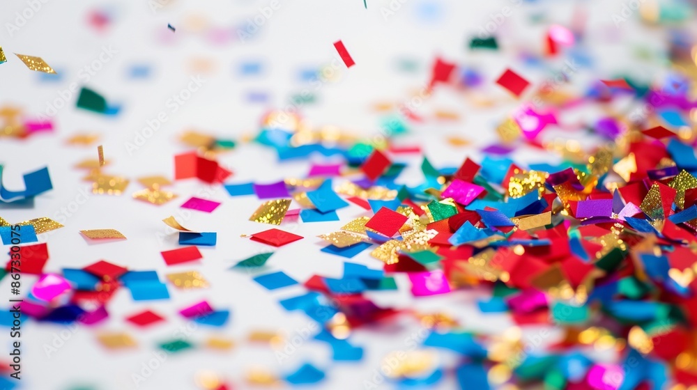 Colorful Scattered Confetti Creating a Joyful and Festive Scene Colorful Scattered Confetti Creating a Joyful and Festive Scene