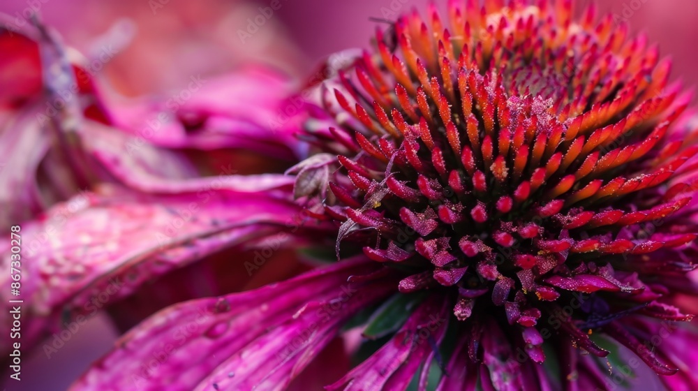 Close-up of echinacea being dried, vibrant and detailed, Close-up of echinacea being dried, vibrant and detailed,
