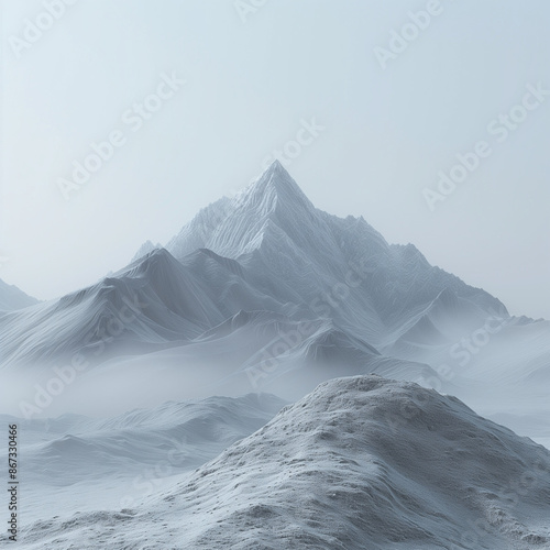 swiss plateau mountain. foggy. photo