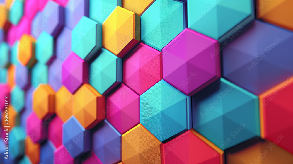 colorful hexagon concept as background colorful hexagon concept as background