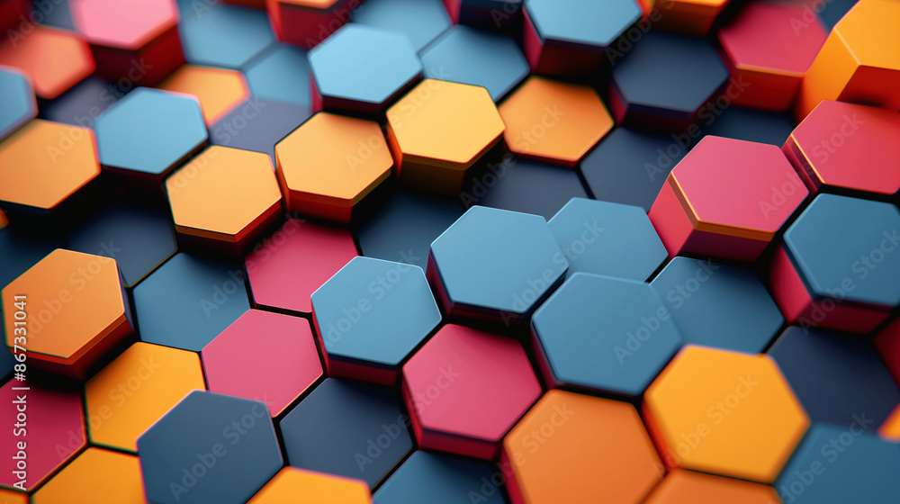 colorful hexagon concept as background colorful hexagon concept as background