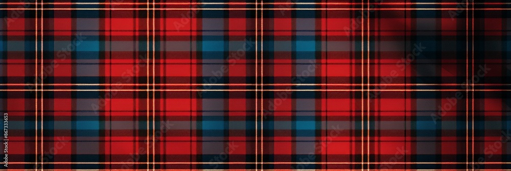 Obraz premium Tartan Material Structure Background - Generative AI