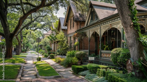 Wallpaper Mural For sale sign in front of a charming old house with a tree-lined street Torontodigital.ca