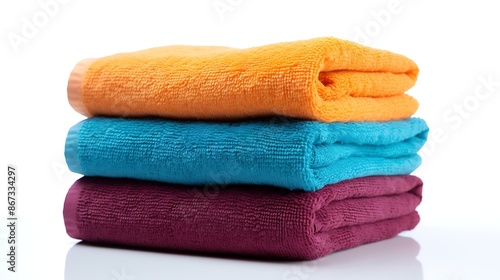 Towels isolated on white background