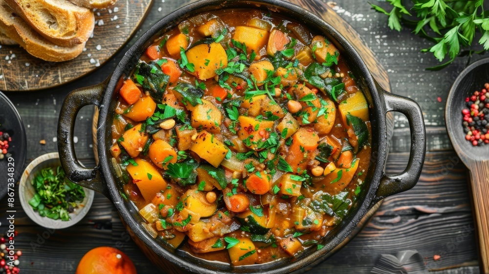 A vegetarian delight this stew is packed with nourishing foraged vegetables and a burst of flavors. A vegetarian delight this stew is packed with nourishing foraged vegetables and a burst of flavors.