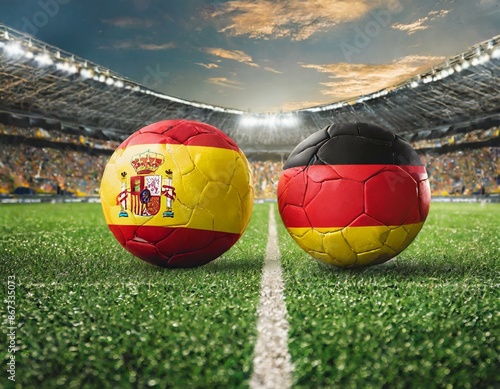 Spanien vs Deutschland, Fußball Stadion  photo