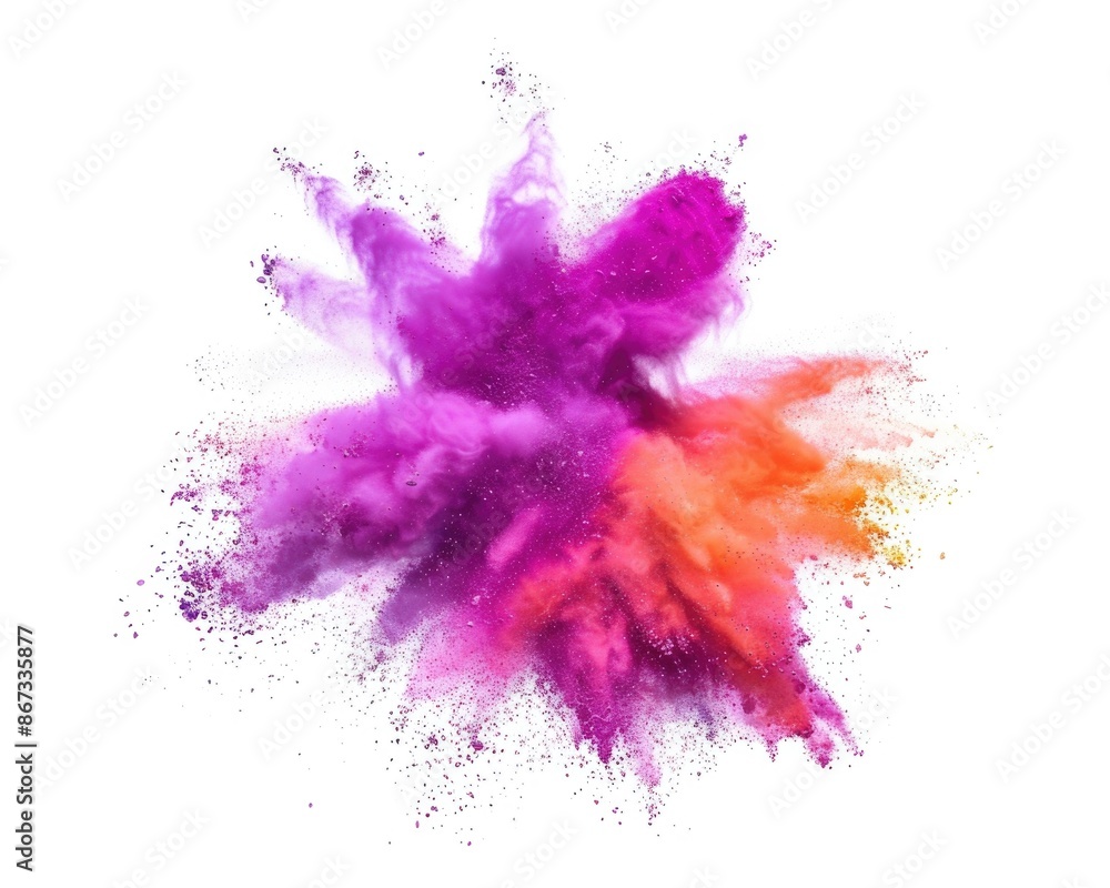 Splash Background. Abstract Coloured Paint Explosion in Purple, Pink, and Yellow Splash Background. Abstract Coloured Paint Explosion in Purple, Pink, and Yellow