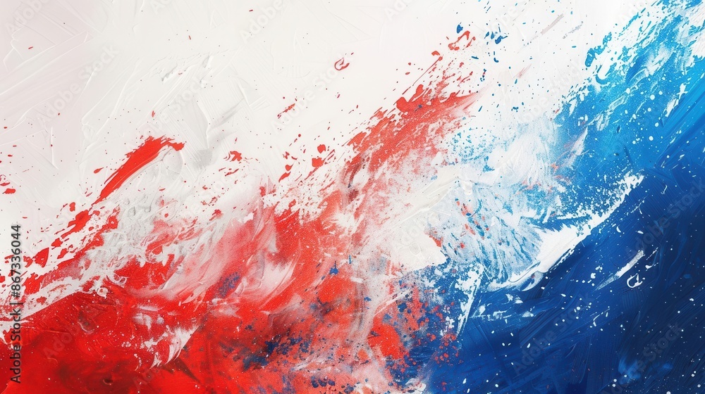 Vibrant Color Trio. Red, Blue, and White Backgrounds Concept Vibrant Color Trio. Red, Blue, and White Backgrounds Concept