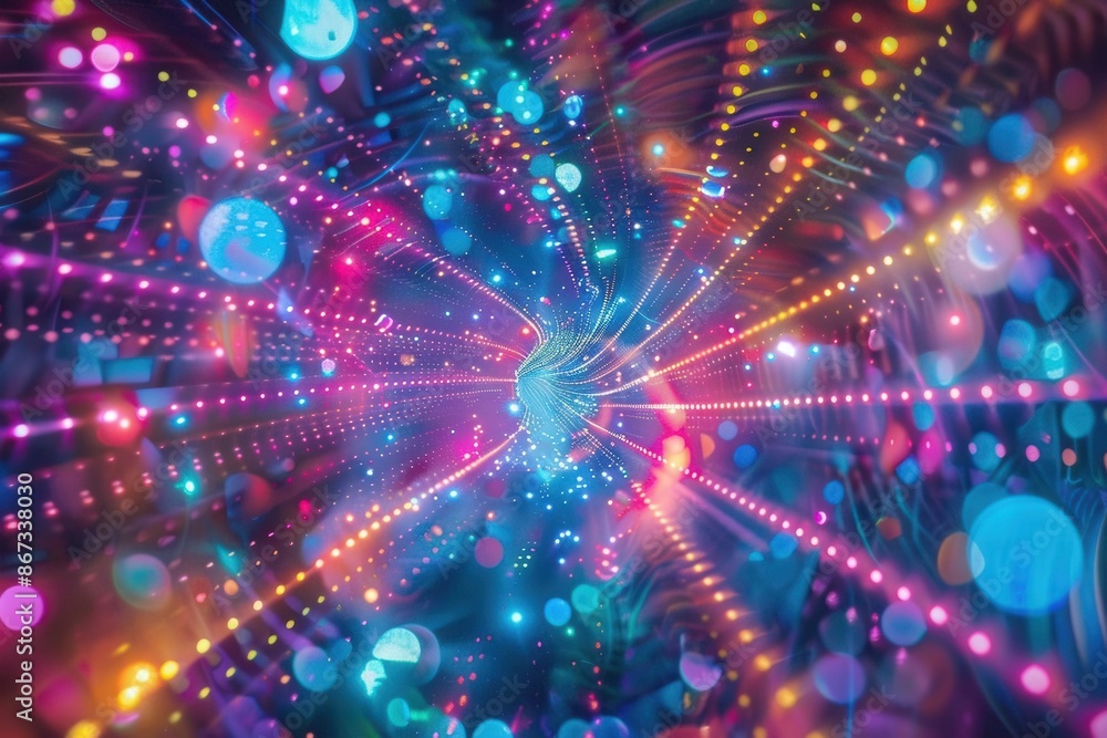 Colorful Neon Lights. Energetic rave party concept Colorful Neon Lights. Energetic rave party concept