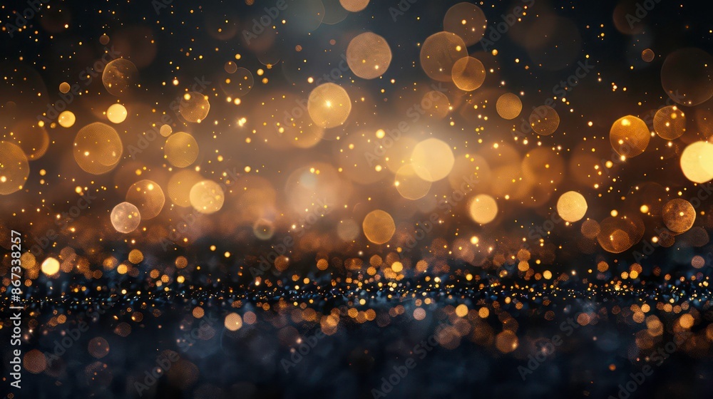 Obraz premium A beautiful image with golden bokeh creates a captivating ambiance adding a touch of magic and sparkle. Generative AI