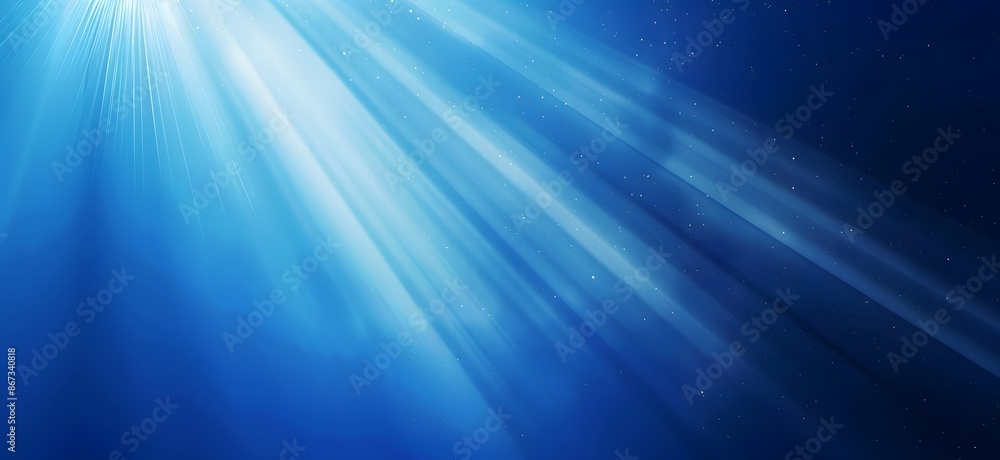 A calm blue light background with mystery and bright rays A calm blue light background with mystery and bright rays