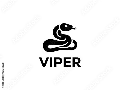 Viper logo design vector